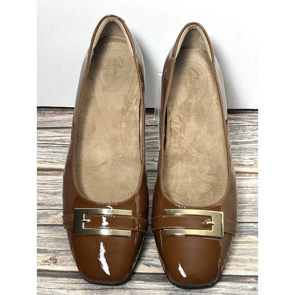 Clarks patent leather